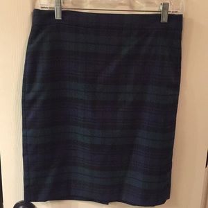 J Crew Tartan Plaid Pencil Skirt